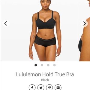 Lululemon Hold True Black Sportbra, 32C